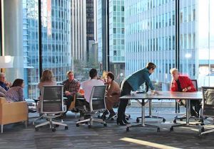 Photo of people at a conference table for Learning Forward Illinois Website